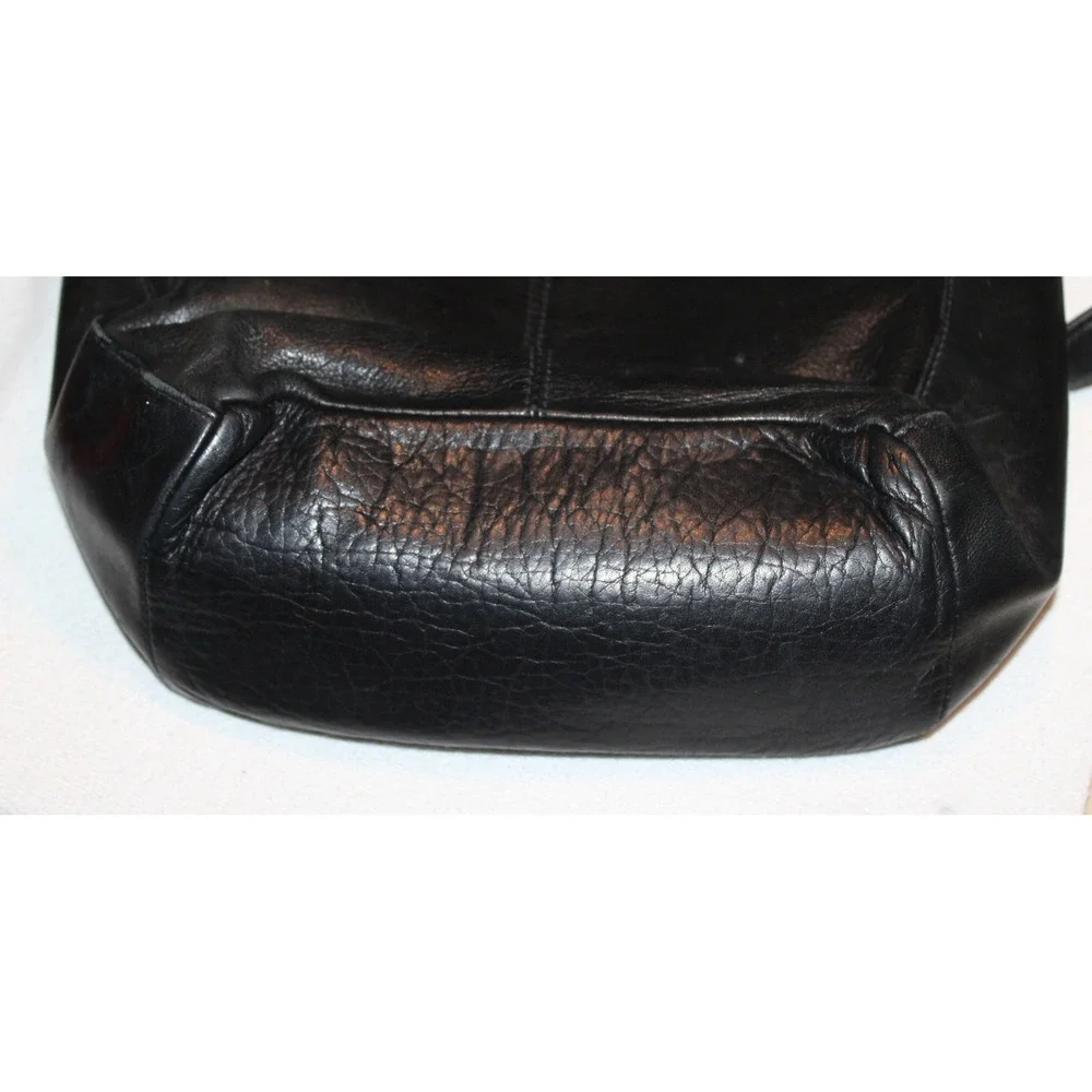 Perlina New York black leather satchel purse handbag